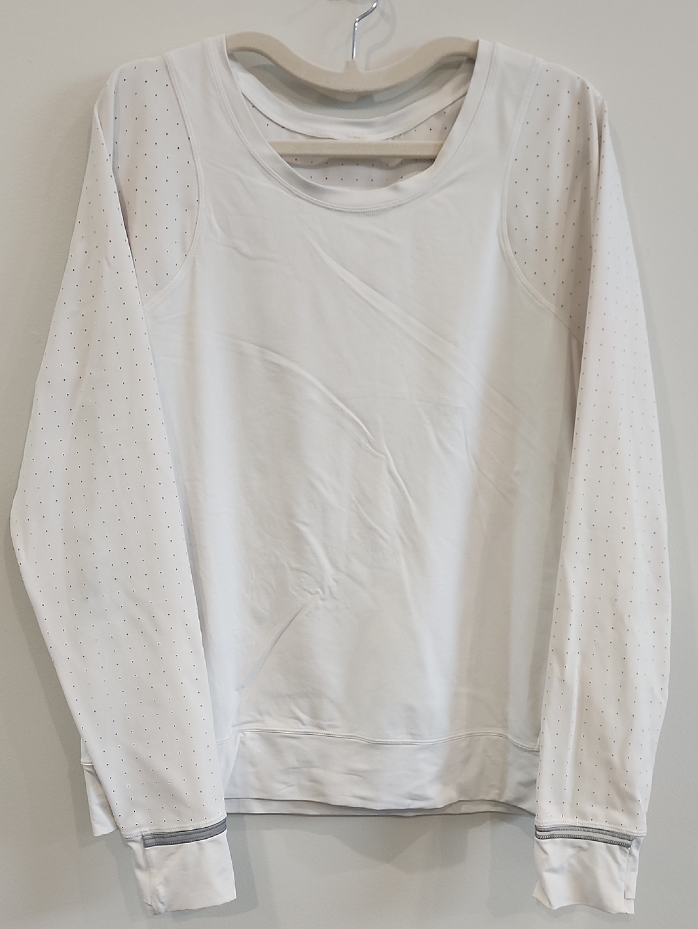 lululemon athletica White Perforated Long-Sleeve Pullover